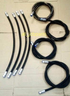 JCB HOSE - 3/8 Bsp Front Loader Arm Hose Kit L+R, 8 Pcs. (612/80099 612/80078) - Image 1 of 4