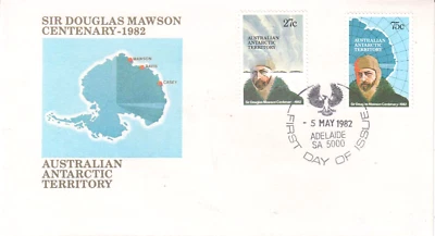 Australian Antarctic Territory (AAT) 1982 Mawson set 2 stamps FDC.ADELAIDE - Image 1 of 3