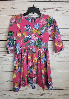 Vestido Patinador Joules Rosa Floral Manga Larga Verano Columpio Niñas Talla 11-12Y Foto 1 de 4