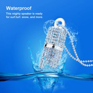 Sky Blue 64GB Diamond Crystal USB 2.0 Flash Drive Necklace Memory USB Stick Gift - Picture 1 of 5