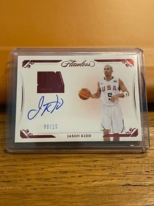 2020-21 FLAWLESS JASON KIDD AUTOGRAPH USA BASKETBALL AUTOGRAPH 08/15 SP USA - Picture 1 of 4