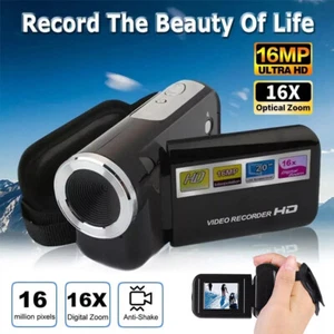 16X Zoom Digital Camera 1080P 16MP Camcorder 2.0'' LCD Display Screen Kids Gift - Picture 1 of 27