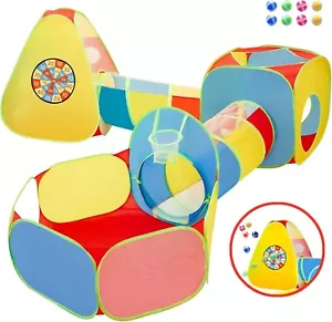 Kids Play Tent 5 in 1 Pop Up Play Tunnel for Kid Toddler Foldable Pop Up Tents - Picture 1 of 6