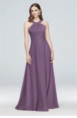 David’s Bridal Satin Dress in Wisteria Color, Size 0 NWT - Image 1 of 4