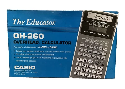 CASIO OVERHEAD CALCULATOR The Educator Mdl OH-260 Vintage SEALED - Image 1 of 4