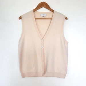 Rowie Goldie Knit Vest Creme Size M/L Sleeveless Superfine Cotton Sold Out - Picture 1 of 7