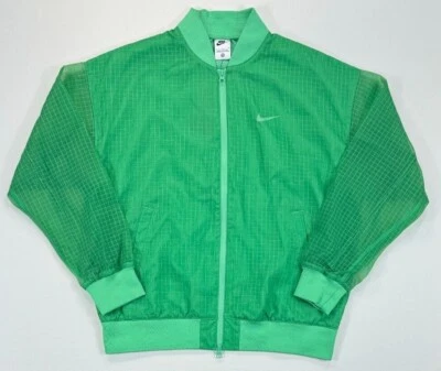 Chaqueta de bombardero universitaria tejida M para mujer Nike DV7972 HOLGADA AJUSTE rejilla transparente cremallera completa Foto 1 de 2