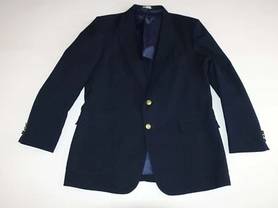 Blazer Abrigo Chaqueta Oakton Hombre Talla 46 Largo Azul Marino 100% Poliéster 46L Traje Foto 1 de 4
