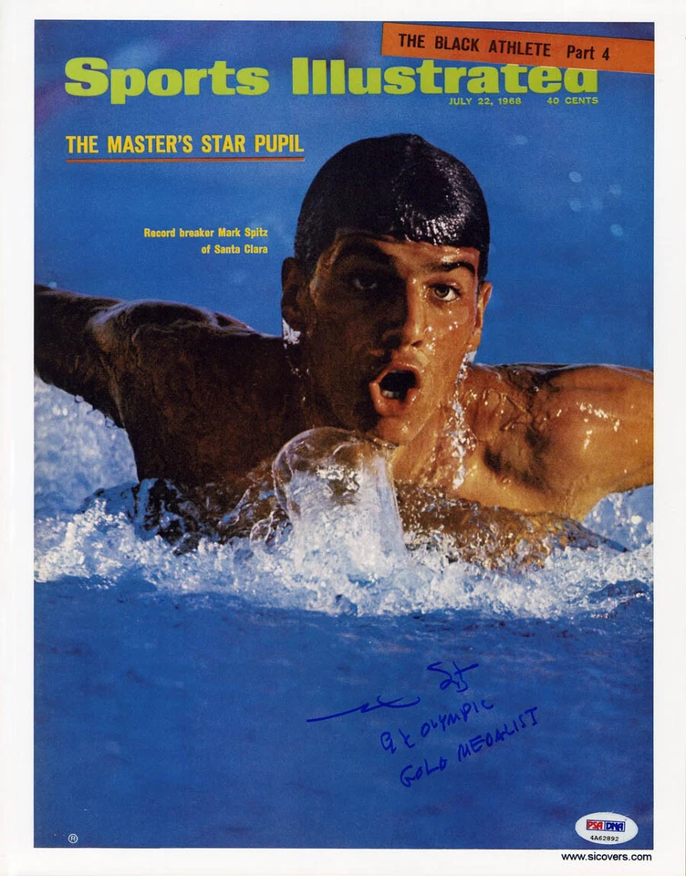 Mark Spitz SIGNED Sports Illustrated 11x14 Print Olympic Gold PSA/DNA AUTOGRAPH - Image 1 of 1