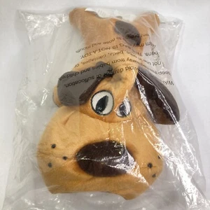 Dog Toy Plush Brown with 2 Tennis Balls Sealed BRAND NEW - Picture 1 of 9