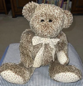 Circo Teddy Bear Plush Brown Stuffed Animal Floral Flower Bow Feet 18” Rare 2010 - Picture 1 of 24