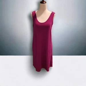 Yala Bamboo Dress Women Sleeveless M Pockets Vacation Resort Cruise Purple Lady - Picture 1 of 12