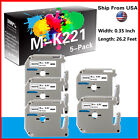 5PK MK221 label M-K221 for P-Touch Tape PT-75 M95 55S 65SL
