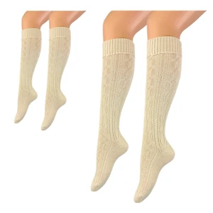 2 Paar Damen und Herren Trachtenstrümpfe Wanderstrümpfe Wandersocken Kniestrümpf - Bild 1 von 7