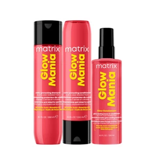 Matrix Haircare Glow Mania Shampoo 300ml Conditioner 300ml Leave In 250ml - Imagen 1 de 1