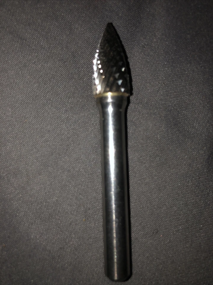 Rebarba de carboneto de tungstênio Forney 60127 com haste de 1/4 de polegada, ponta de árvore, 3/8 polegadas - Imagem 1 de 3