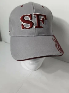 Gorra de sombrero Lanza San Francisco para hombre bordada gris y marrón correa - Imagen 1 de 8