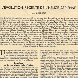 L' Evolution récente de l'hélice aérienne - Article de presse 1943 - Picture 1 of 4