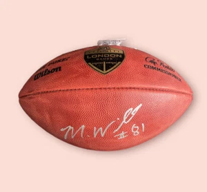 Mike Williams Signed Autographed 2018 Duke London Games Football Steelers - Picture 1 of 2