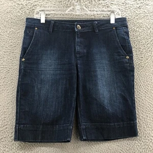 APT 9 Bermuda Shorts Womens 6 Moderm Denim Cotton Blend Mid Rise Zip Fly Casual - Picture 1 of 19