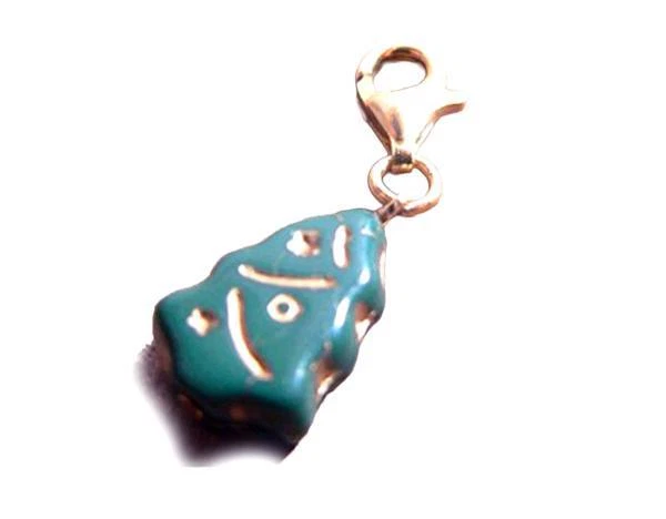 Weihnachtsbaum Tannenbaum Böhmische Perle Charm Anhänger - Bild 1 von 1