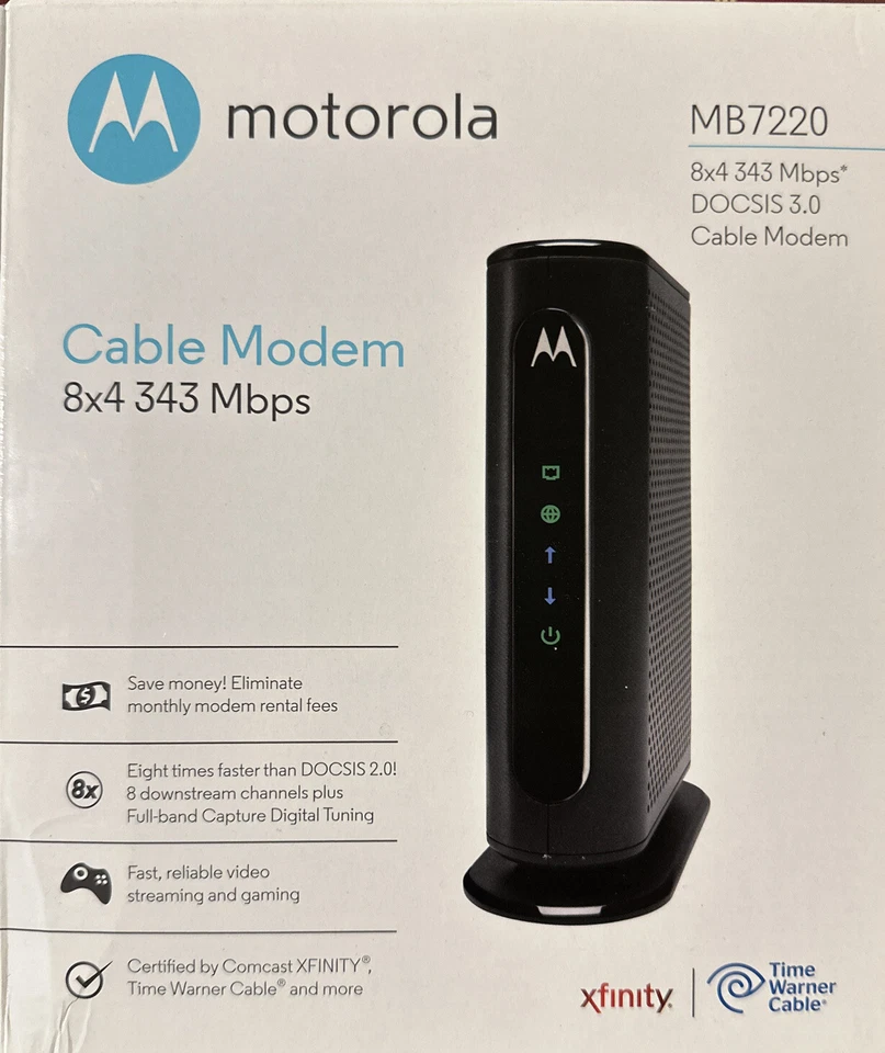Motorola DOCSIS 3.0 Cable Modem - MB7220 - Image 1 of 1