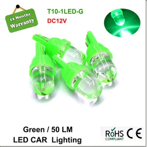 4 x T10 W5W Wedge Green Car LED Gauge Cluster Light 147 152 Speedometer Lamp 12V - Picture 1 of 5
