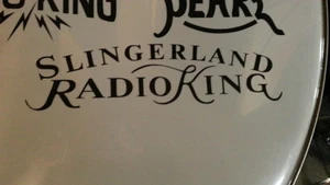 Pegatina/calcomanía con logotipo vintage negro Slingerland RadioKing vinilo 3M de alta calidad - Imagen 1 de 1