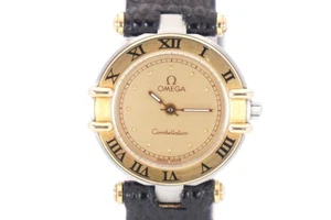 Reloj para mujer vintage OMEGA Constellation 595.1080 Cal.1455 cuarzo esfera dorada - Imagen 1 de 20