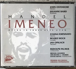 HANDEL " IMENEO " 1985 PREMIERE RECORDING 2 CDS OSTENDORF, BAIRD, HOCH - Picture 1 of 1
