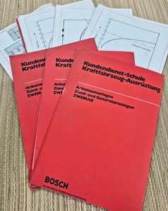 Bosch Zweirad Oldtimer Arbeitsunterlagen, div. Schulungserklärungen für Bastler - Bild 1 von 1