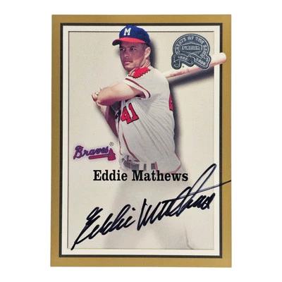 2000 Fleer Eddie Mathews Greats of the Game Baseball Auto - Image 1 of 2