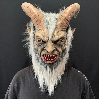 Krampus Maschera Horror Halloween 2025 Krampus Horror Mask Cosplay Halloween - Image 1 of 4