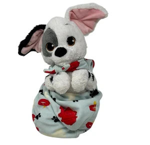 DISNEY PARKS Toppa Neonati 101 Dalmati 10" Peluche con Coperta Fascia Cucciolo Cane - Foto 1 di 8