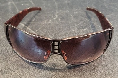 VINTAGE Ed Hardy Tattoo Sunglasses  Brown AUTHENTIC  - Image 1 of 4