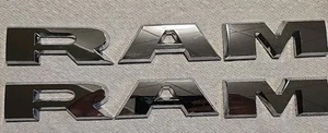 2 Sets of OEM Dodge RAM Truck Chrome 3.5 inch Letters Emblems - Picture 1 of 11