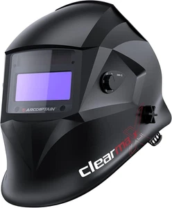 Large Viewing Screen Welding Helmet, 1/1/1/1 Top Optical Clarity Auto Darkening  - Picture 1 of 11
