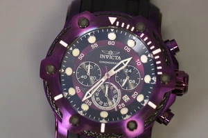 INVICTA Bolt Men 51.5mm Stainless Steel Purple Black+Purple dial VD53 Quartz - Picture 1 of 6