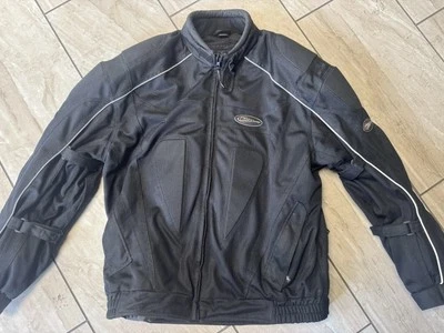 Nitro Racing Motorcycle Jacket Mens 4XL Padded Full Zip Black Lined Duraguard - Image 1 of 4