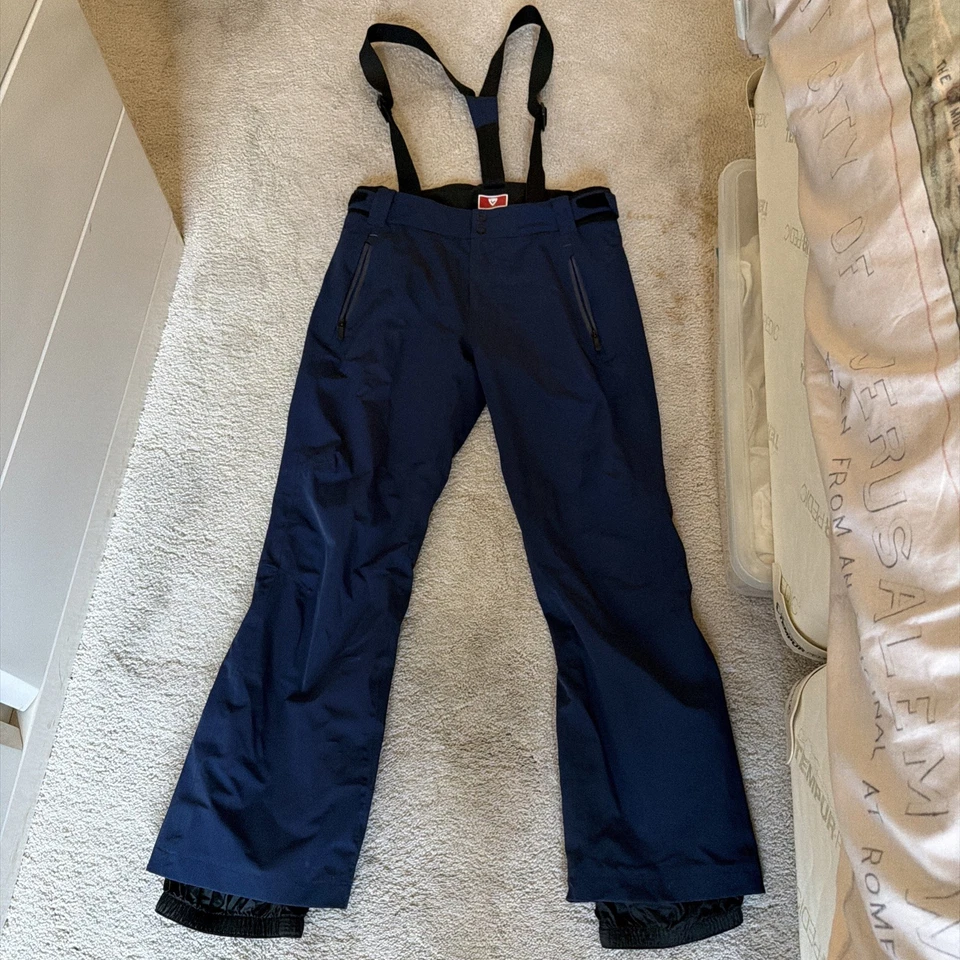 Rossignol Pantalones de Esquí Nieve Tirantes Para Hombres Medianos Azul Marino Oscuro Impermeables XL Usados Foto 1 de 4