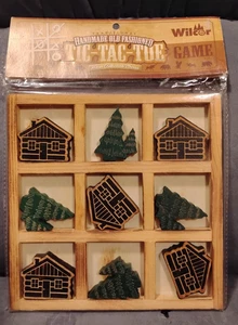 Wilcor Sammelserie handgefertigtes altmodisches Tic Tac Toe-Spiel aus Holz NEU - Bild 1 von 3
