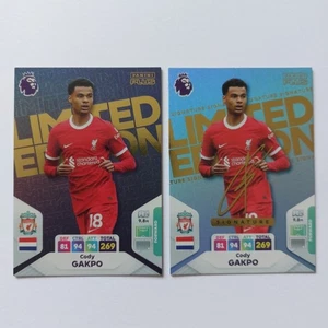 Juego de 2 cartas CODY GAKPO Signature LIMITED Panini Adrenalyn XL Plus 2024 LIVERPOOL - Imagen 1 de 2