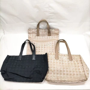 Chanel Shoulder Bag 3 set Beige Nylon 1022932 - Imagen 1 de 11