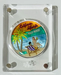J&S California Lifestyle Doble Esmalte Castronomics 1 OZ Plata .999 Redondo 1/1 - Imagen 1 de 8