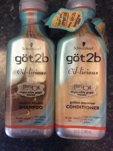 Got2b Oil-licious Triple Oil Opulent Smooth Shampoo & Golden Shimmer Conditioner - Picture 1 of 1