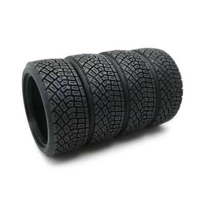 4Pcs 1/10 Rubber Tires For RC Rally RC Off Road Racing Car Tyres HSP HPI PP0189 - Image 1 of 4