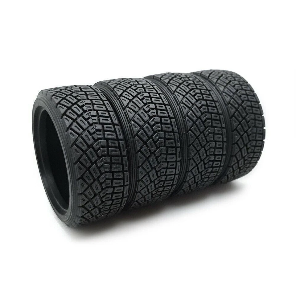 4Pcs 1/10 Rubber Tires For RC Rally RC Off Road Racing Car Tyres HSP HPI PP0189 - Image 1 of 4