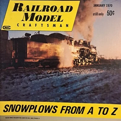 RAILROAD MODEL CRAFTSMAN💥JANUARY 1970 TRAIN SNOWPLOWS FROM A TO Z VINTAGE ADS - Image 1 of 4