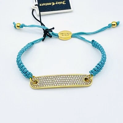PULSERA JUICY COUTURE PAVE ID AMISTAD AZUL NUEVA CON ETIQUETAS Foto 1 de 4