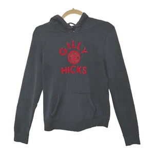 Gilly Hicks Women Hoodie Sweatshirt L Blue Red Bondi Beach Club Australia Pocket - Picture 1 of 14